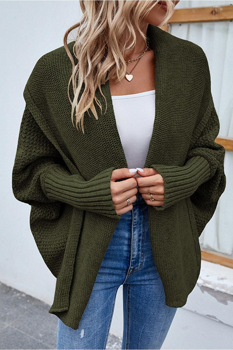 WOMENS OPEN FRONT SHAWL CARDIGAN - Doublju