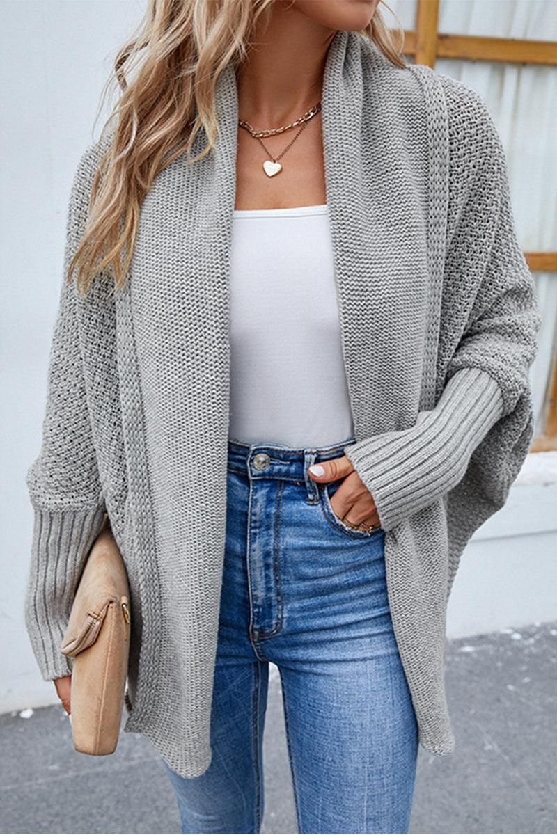 WOMENS OPEN FRONT SHAWL CARDIGAN - Doublju