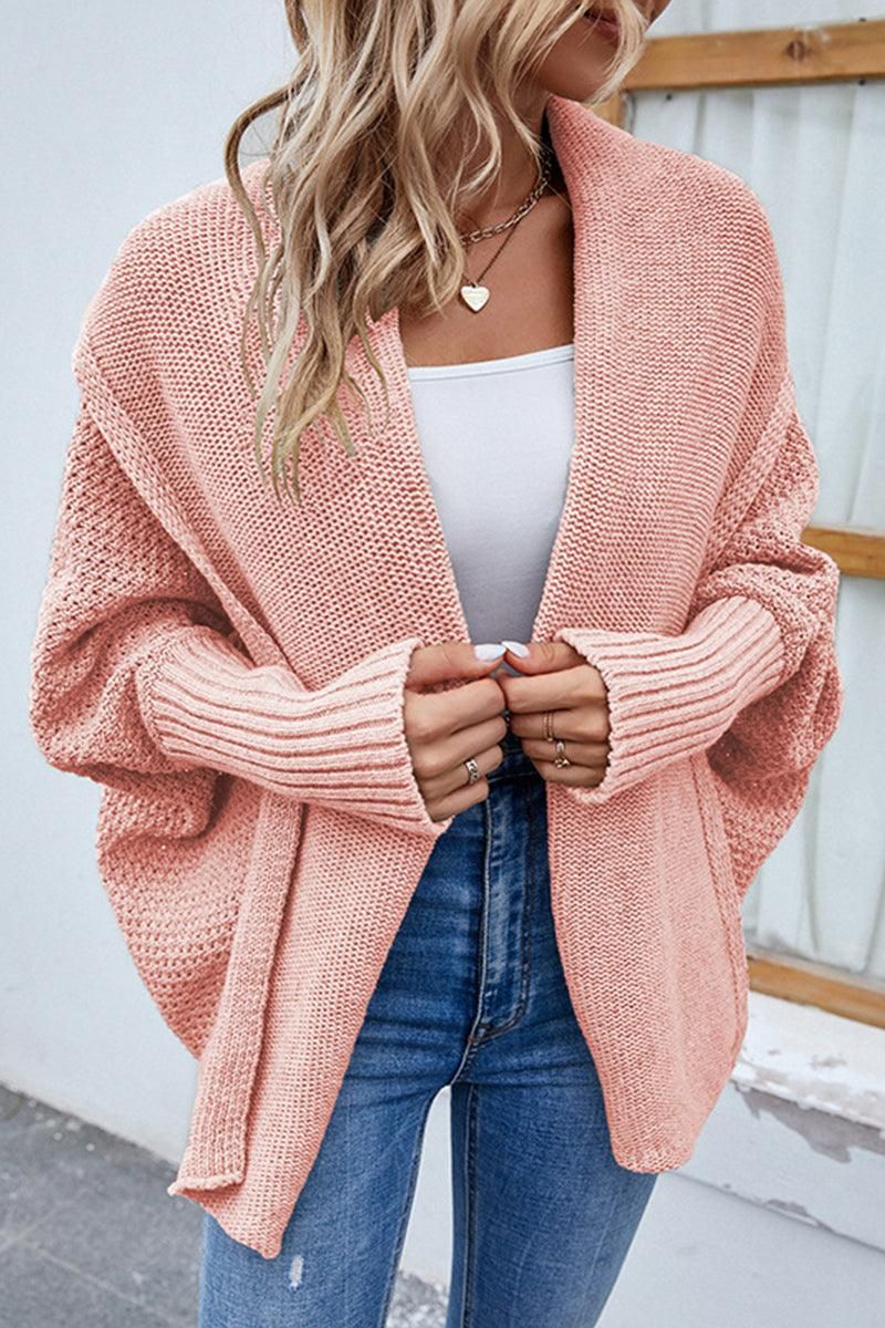 WOMENS OPEN FRONT SHAWL CARDIGAN - Doublju
