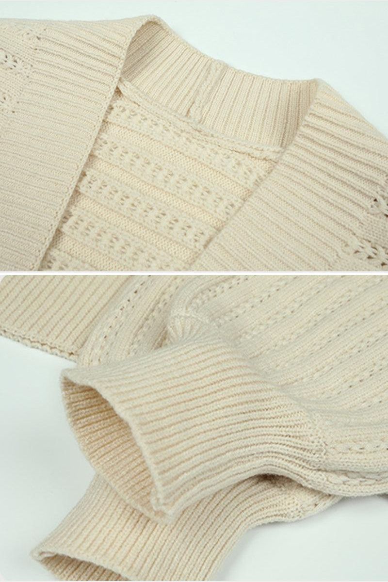 WOMENS KNITTED OPEN FRONT CARDIGAN - Doublju