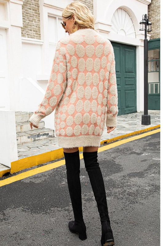 WOMENS PATTERNED OPEN FRONT CARDIGAN - Doublju