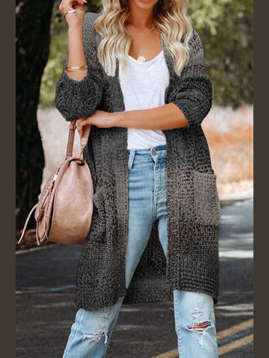 WOMEN 2023 GRADIENT OPEN FRONT NEW CARDIGAN