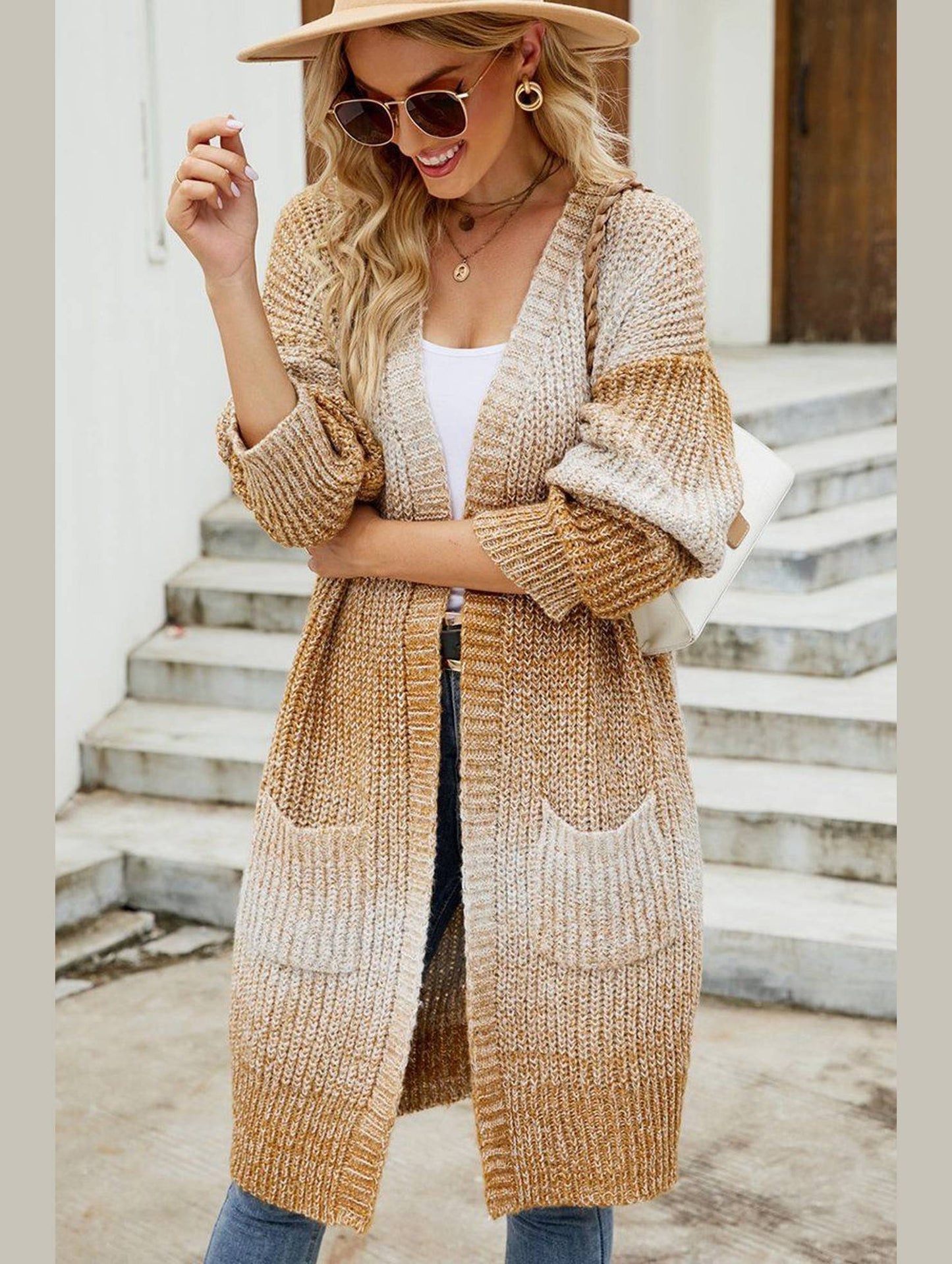 WOMEN 2023 GRADIENT OPEN FRONT NEW CARDIGAN