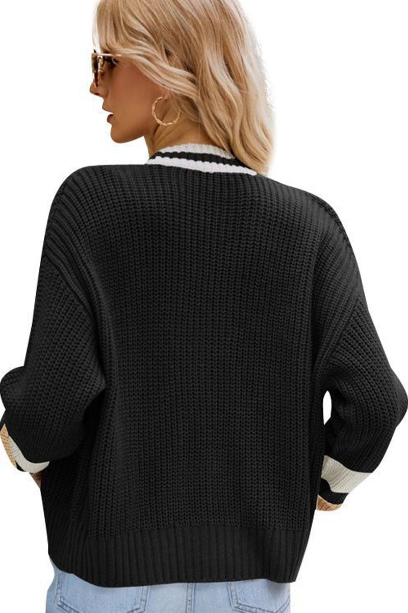 WOMEN ALPHABET LOGO SHORT LENGTH KNIT CARDIGAN