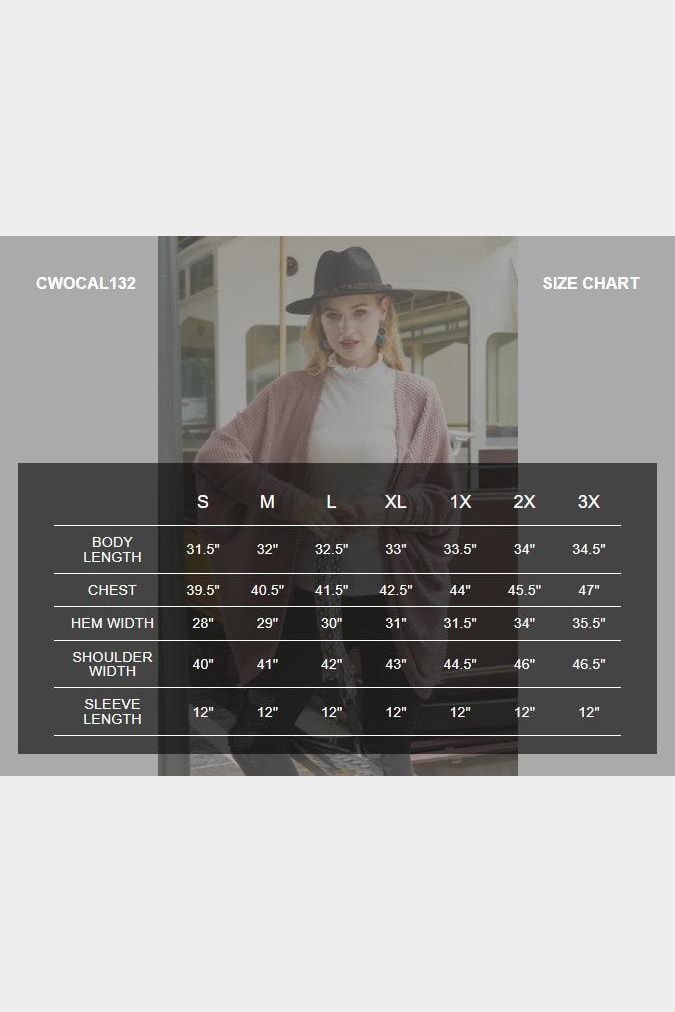 WAFFLE KNIT CARDIGAN - Doublju