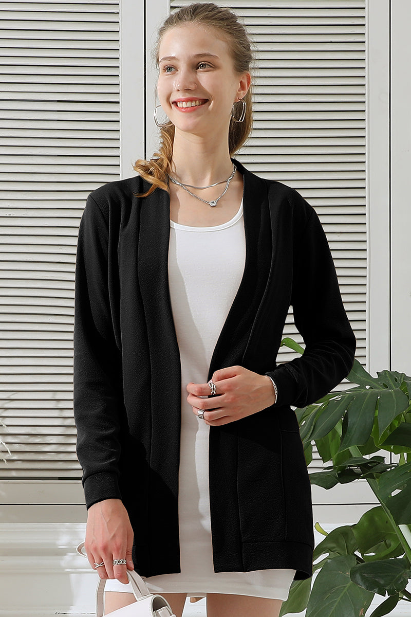 LONG SLEEVE SHORT ROVE CARDIGAN WITH POCKETS