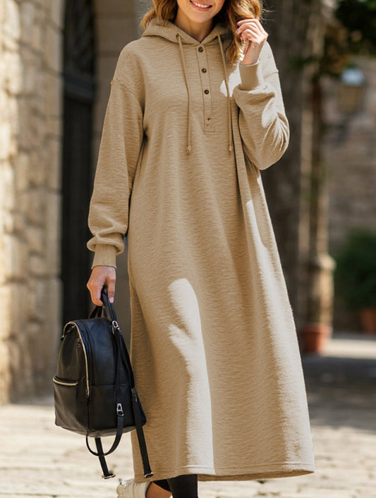 Loose Long Sleeve Hoodie Dress