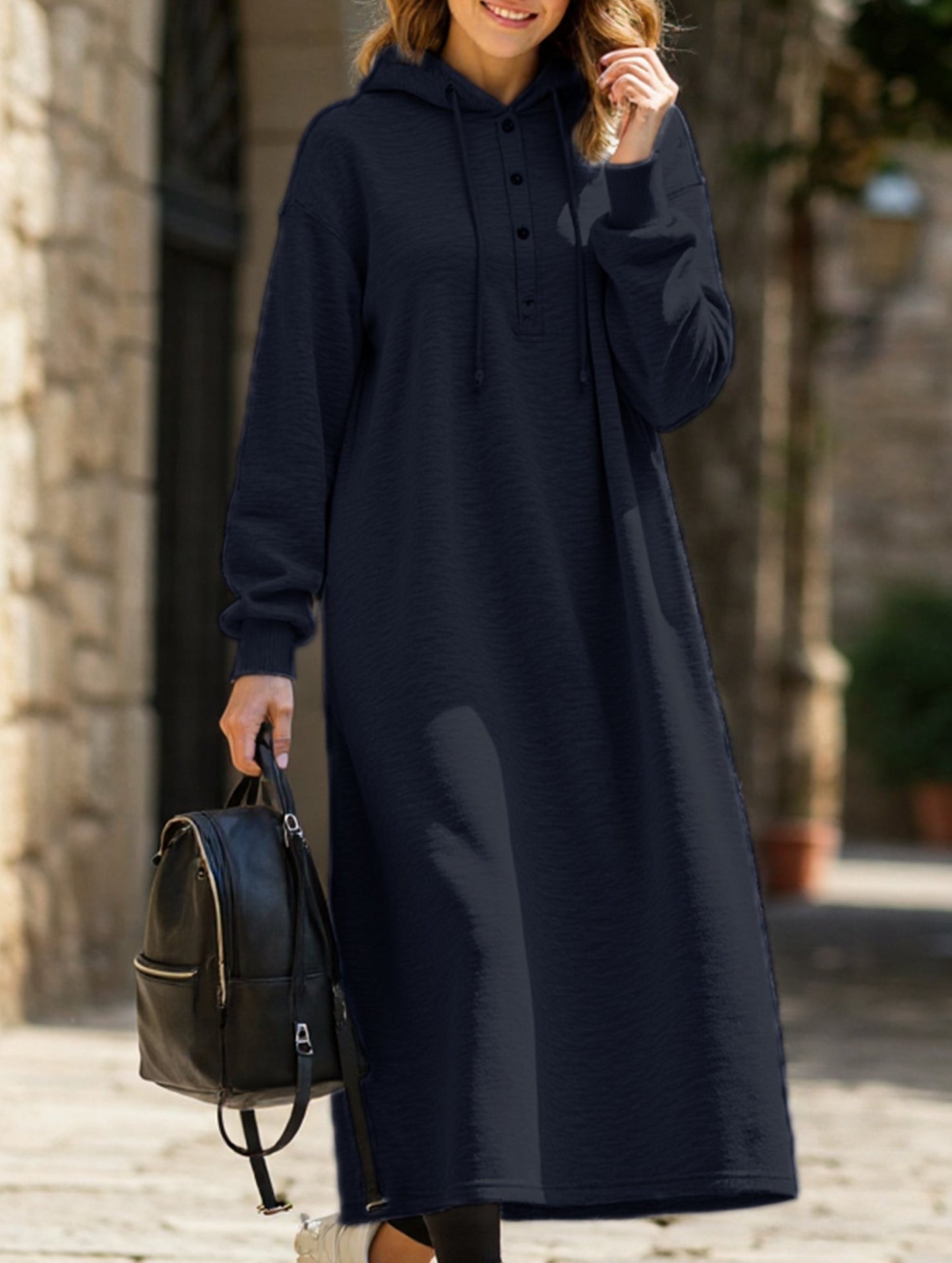 Loose Long Sleeve Hoodie Dress