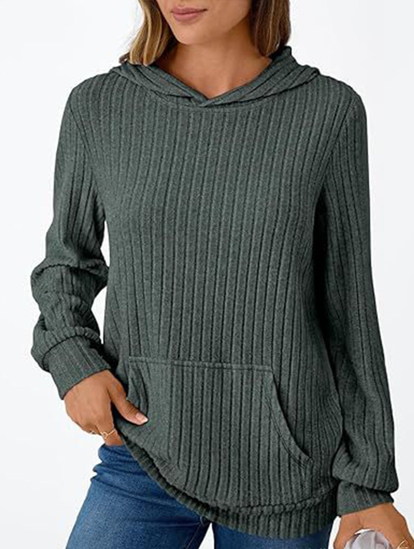 Casual Loose Sports Sweater with Pockets