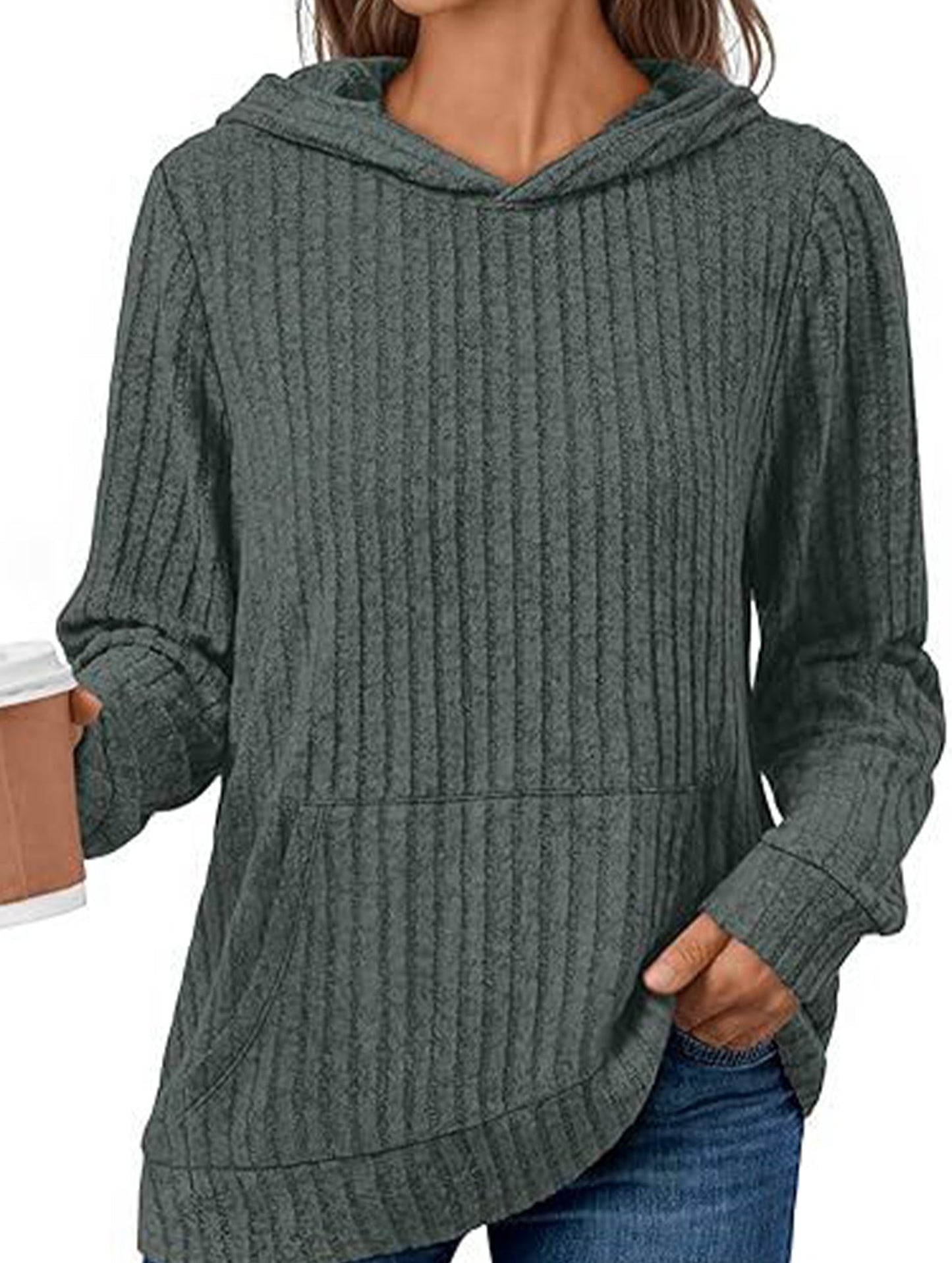 Casual Loose Sports Sweater with Pockets