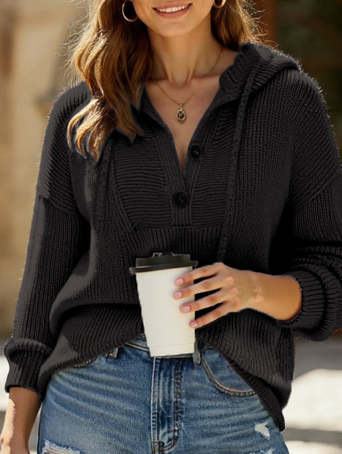 Autumn and winter hooded long-sleeved sweatshirt