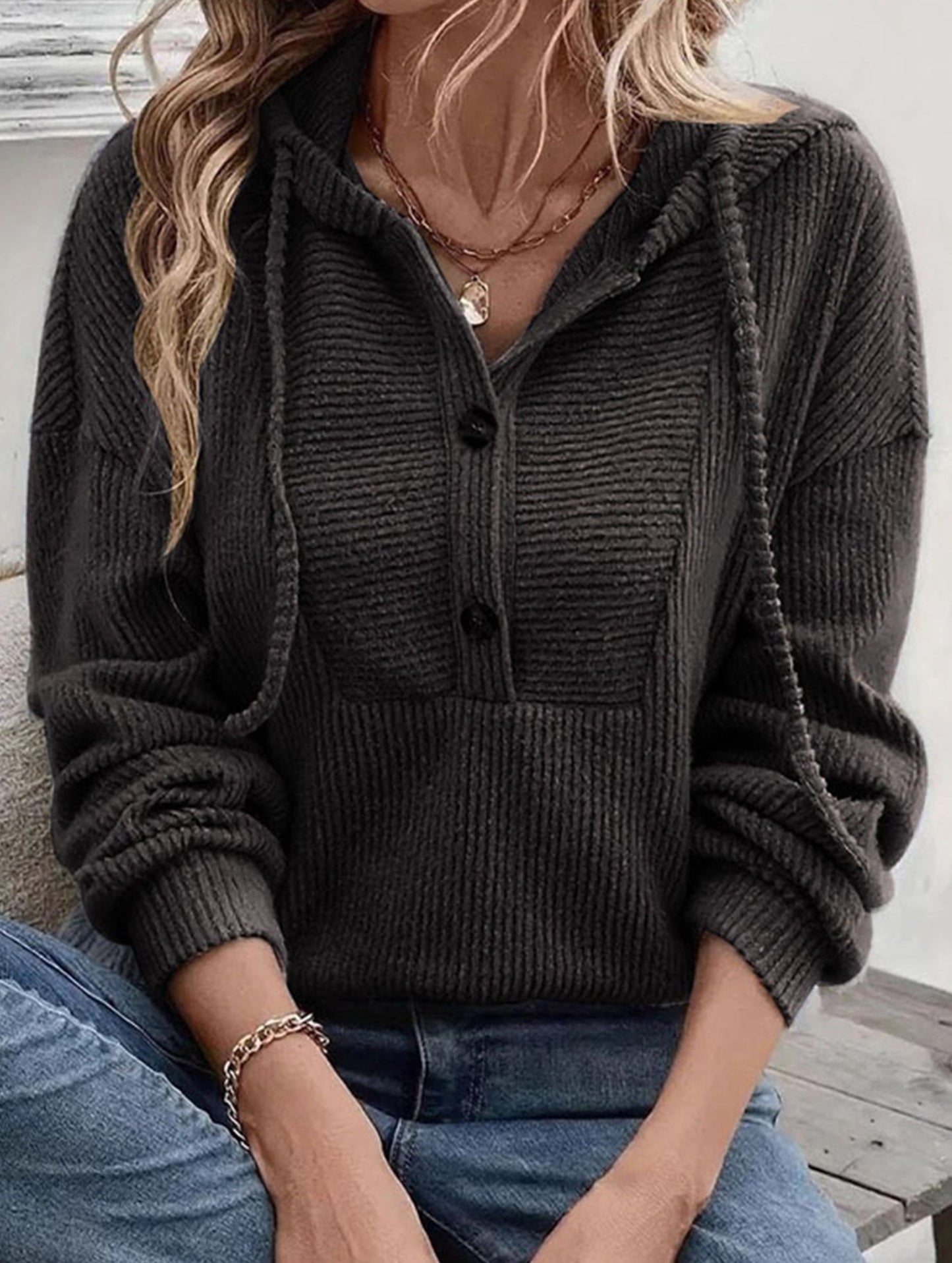 Autumn and winter hooded long-sleeved sweatshirt