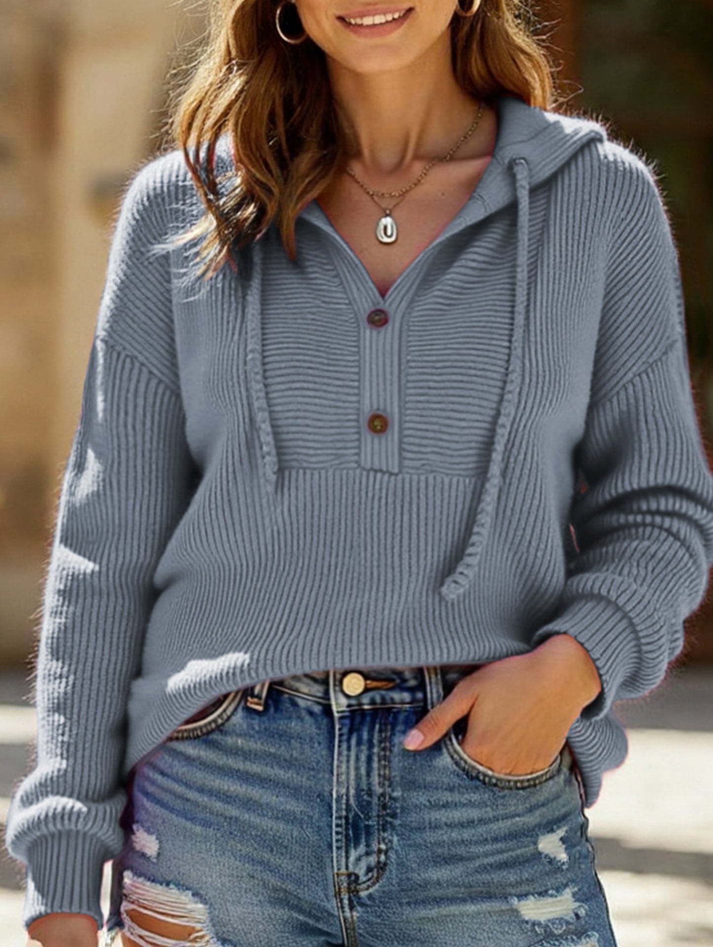 Autumn and winter hooded long-sleeved sweatshirt