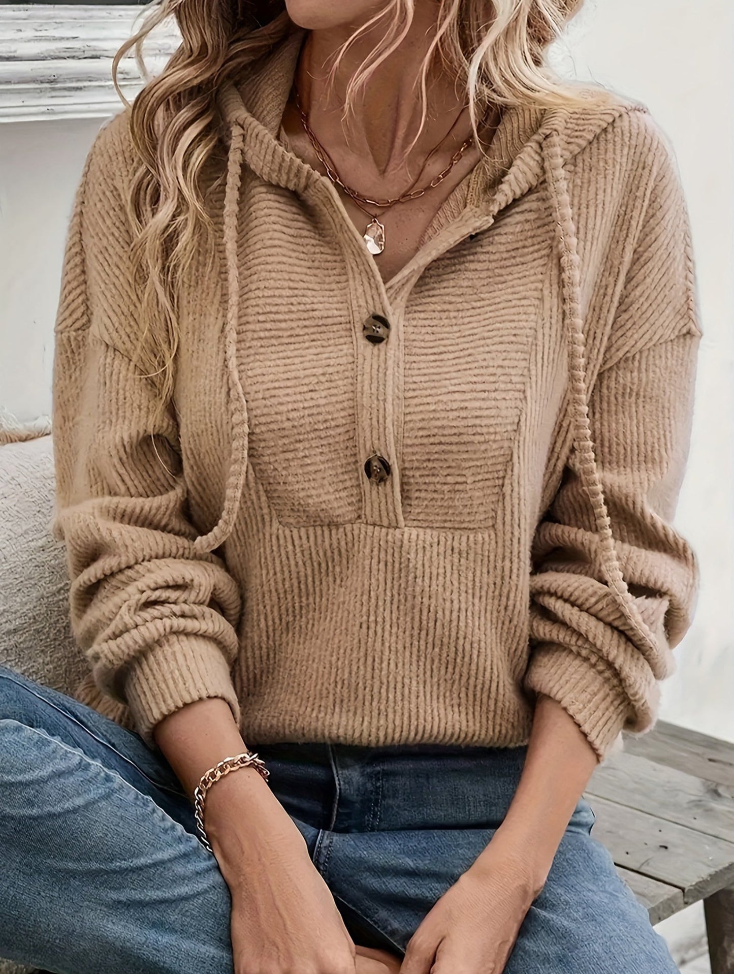 Autumn and winter hooded long-sleeved sweatshirt