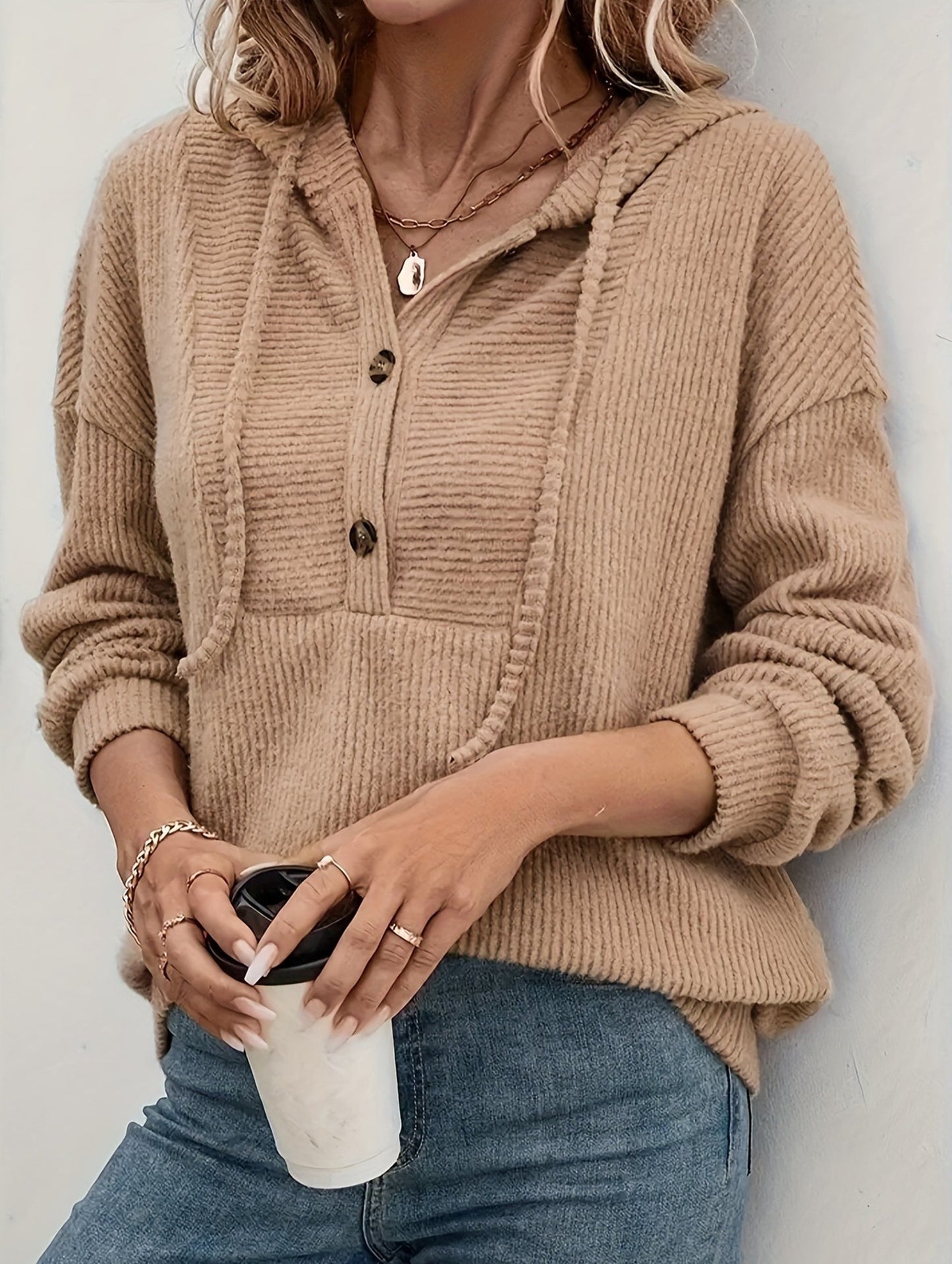 Autumn and winter hooded long-sleeved sweatshirt