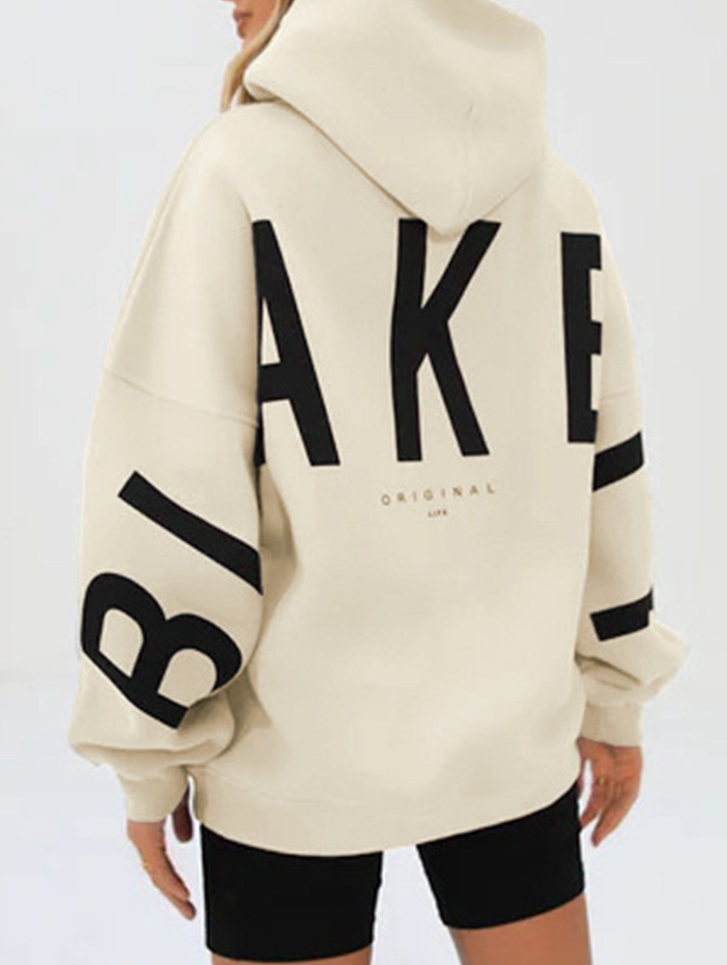 Fashionable thickened loose hooded sweatshirt