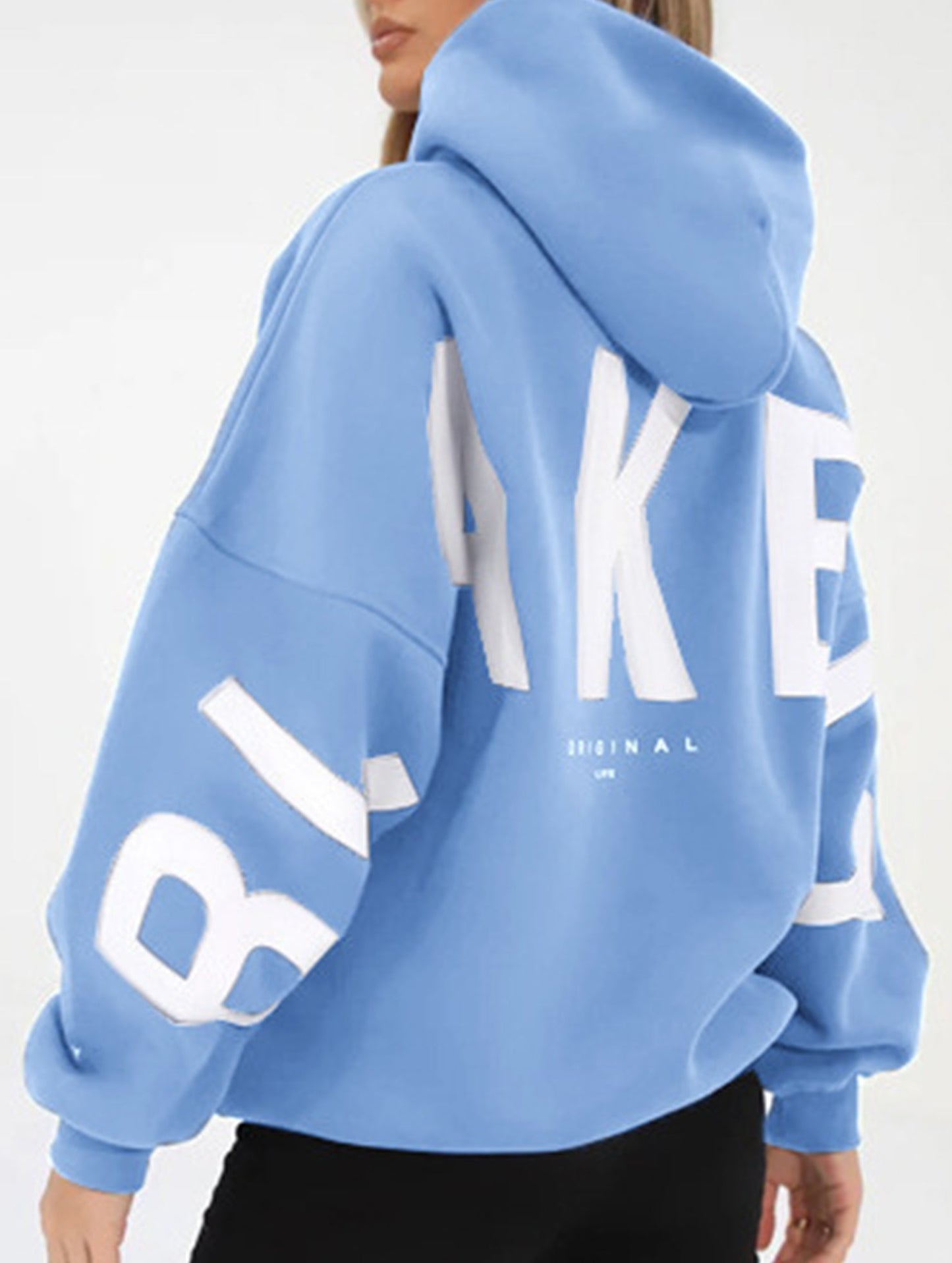 Fashionable thickened loose hooded sweatshirt