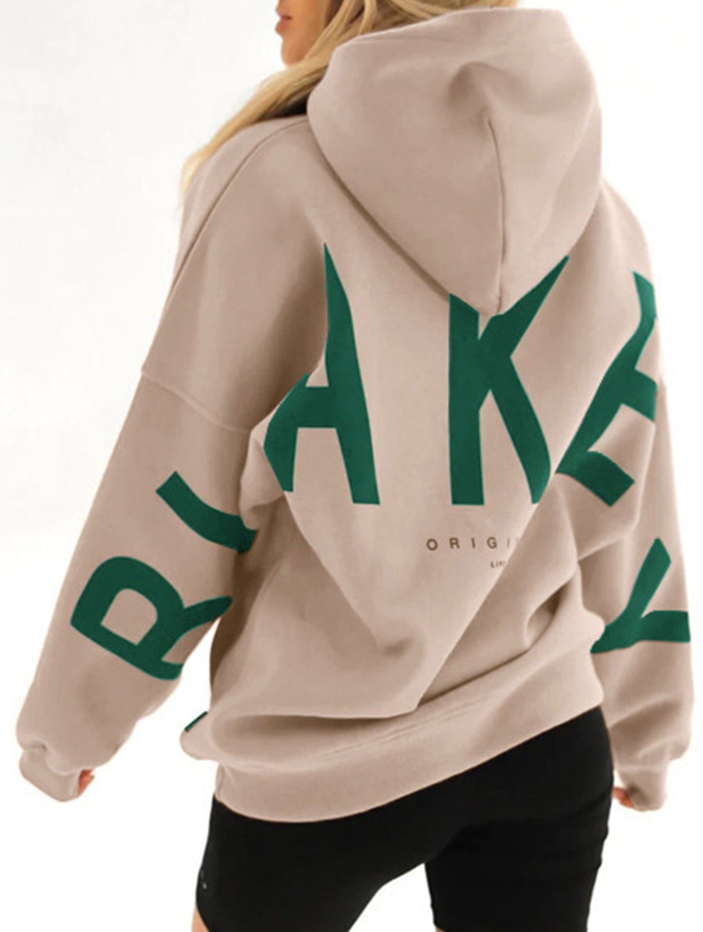 Fashionable thickened loose hooded sweatshirt