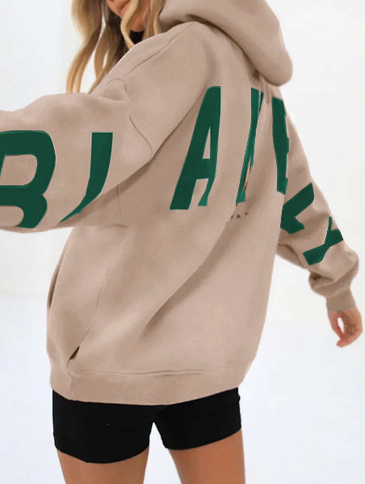 Fashionable thickened loose hooded sweatshirt