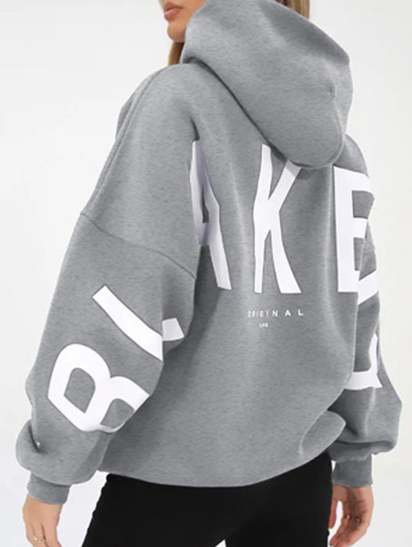 Fashionable thickened loose hooded sweatshirt