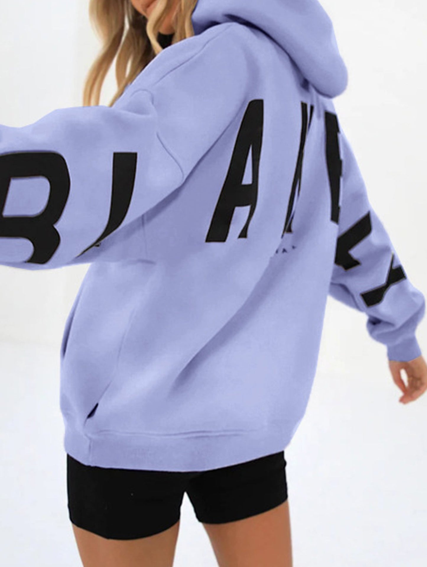 Fashionable thickened loose hooded sweatshirt