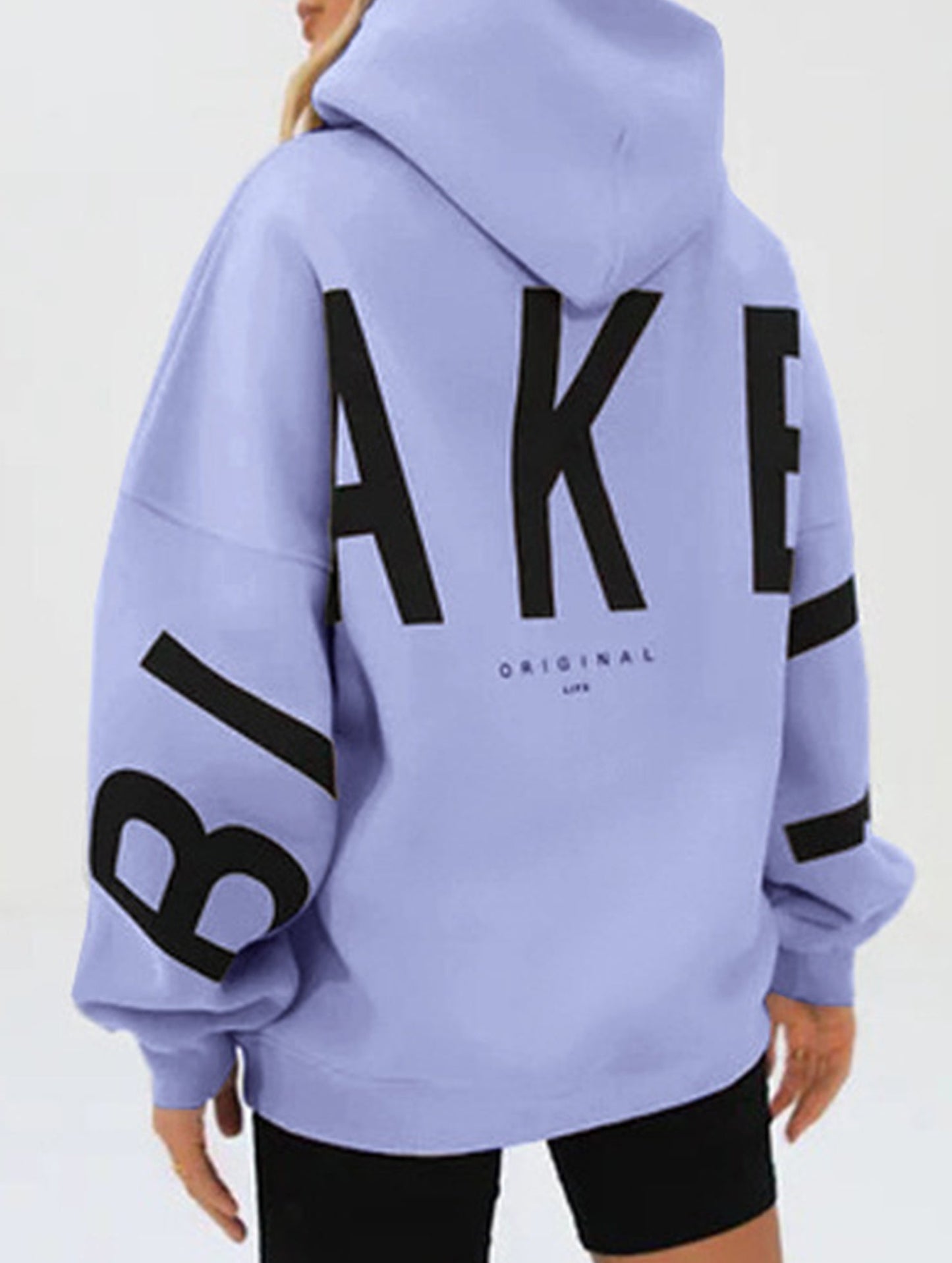 Fashionable thickened loose hooded sweatshirt