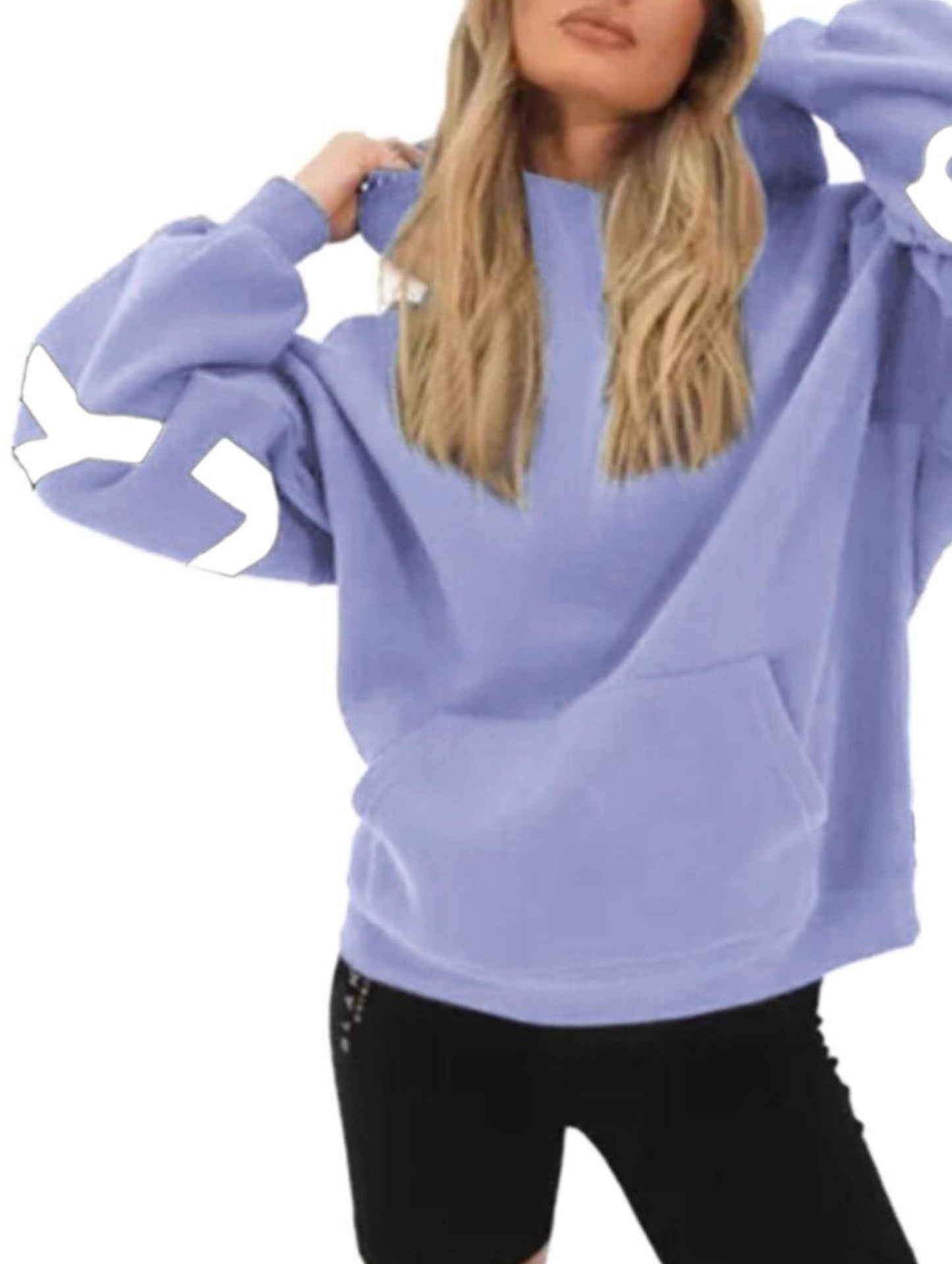 Fashionable thickened loose hooded sweatshirt