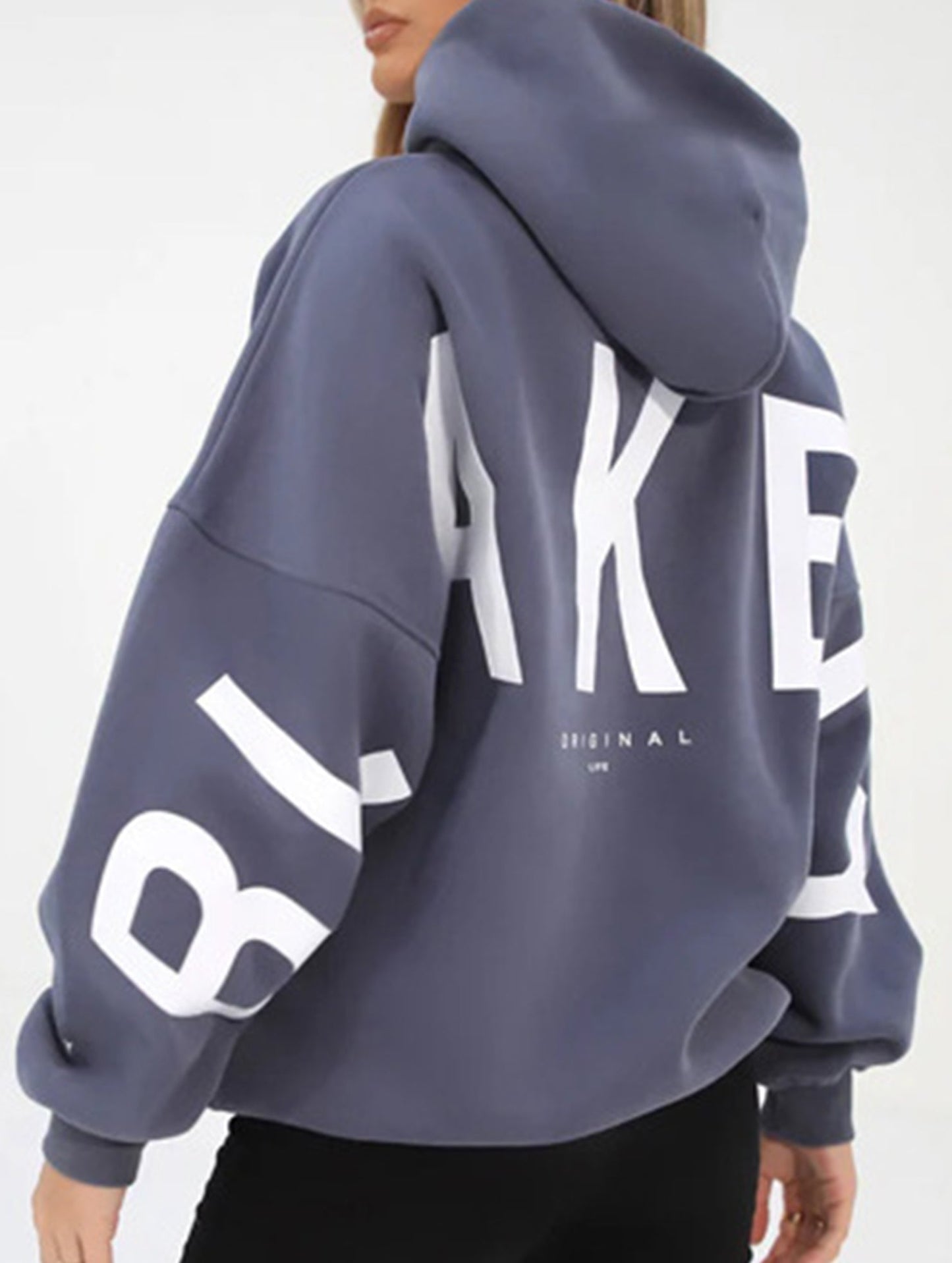 Fashionable thickened loose hooded sweatshirt