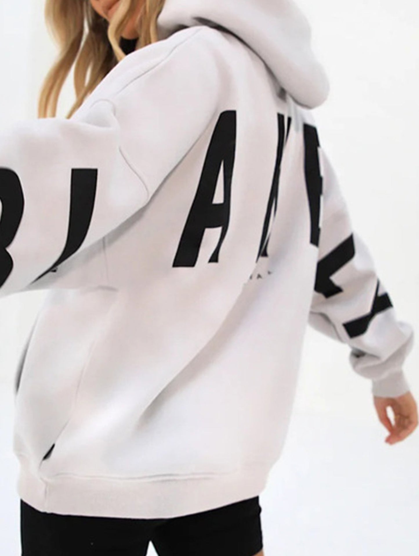 Fashionable thickened loose hooded sweatshirt