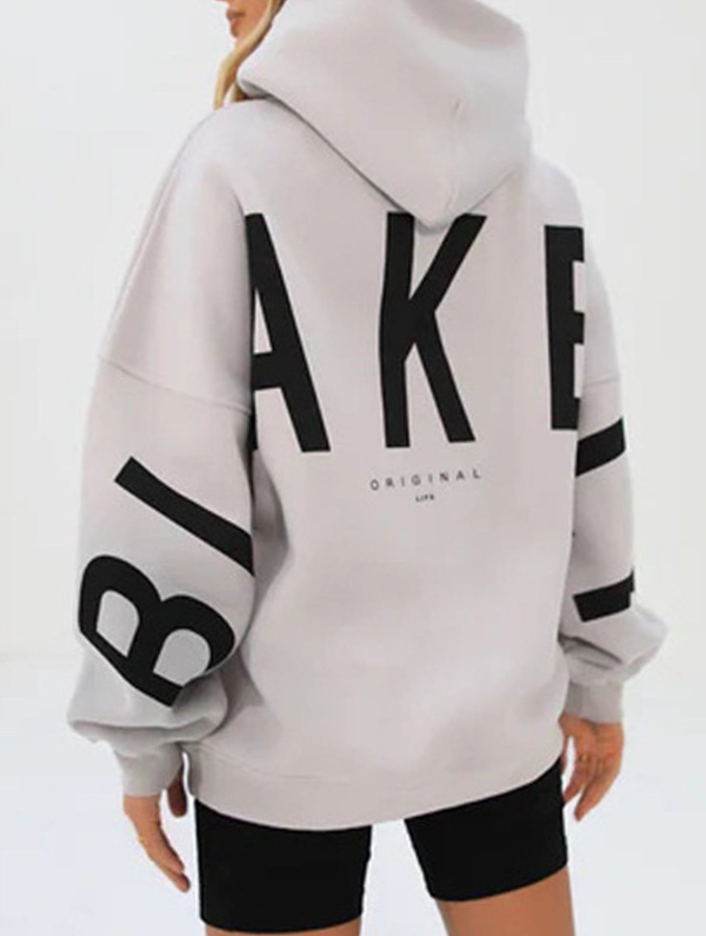 Fashionable thickened loose hooded sweatshirt