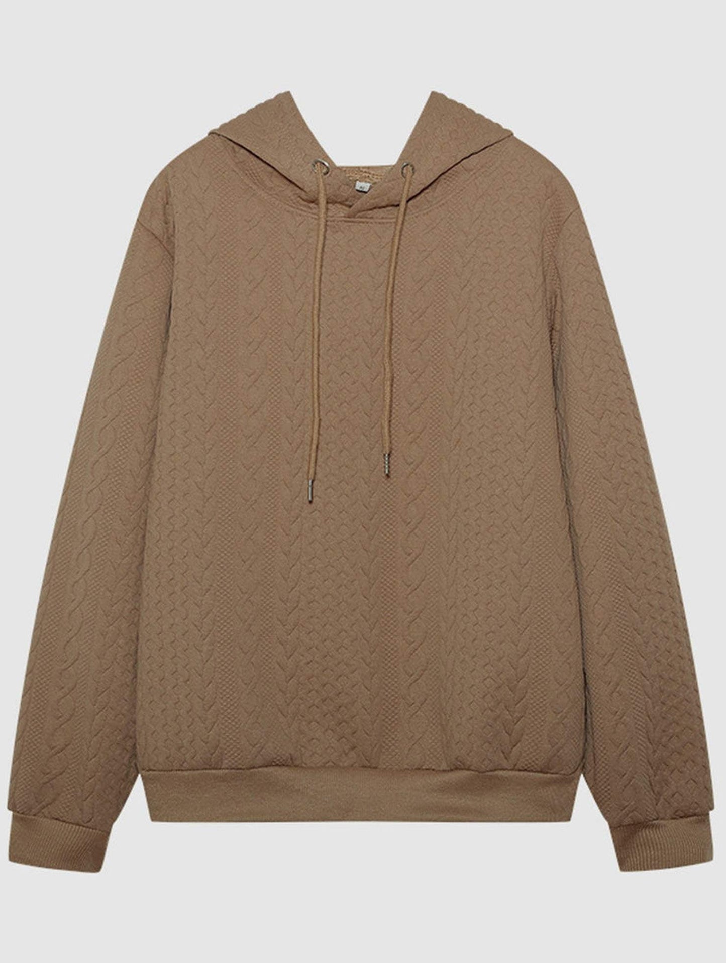 WOMEN'S HOODIE SWEATSHIRT PULLOVER TEXTURED VINTAGE FASHION BASIC DRAWSTRING COLOR STREET CASUAL HOODIE LONG SLEEVE TOP MICRO-ELASTIC