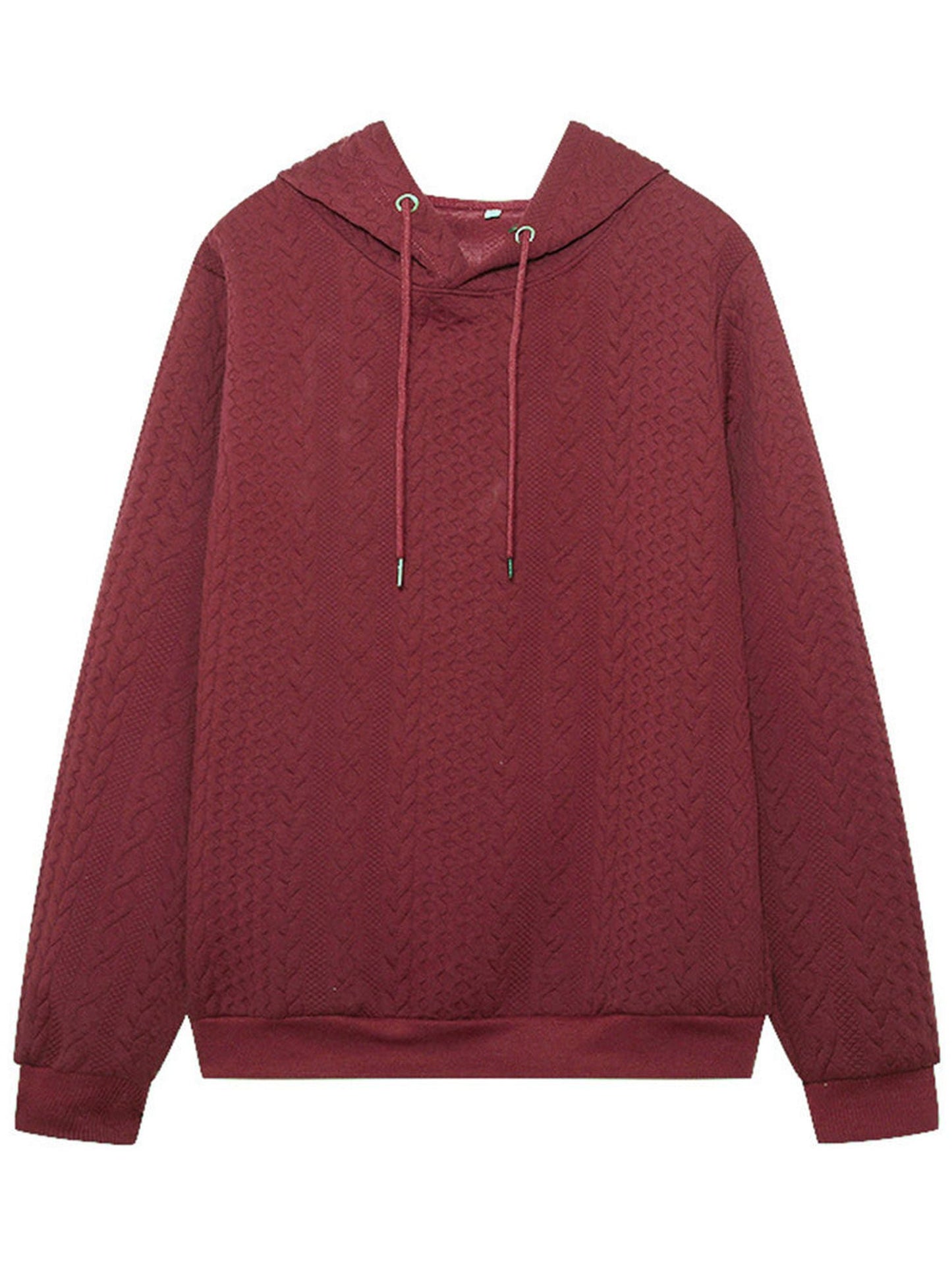 WOMEN'S HOODIE SWEATSHIRT PULLOVER TEXTURED VINTAGE FASHION BASIC DRAWSTRING COLOR STREET CASUAL HOODIE LONG SLEEVE TOP MICRO-ELASTIC