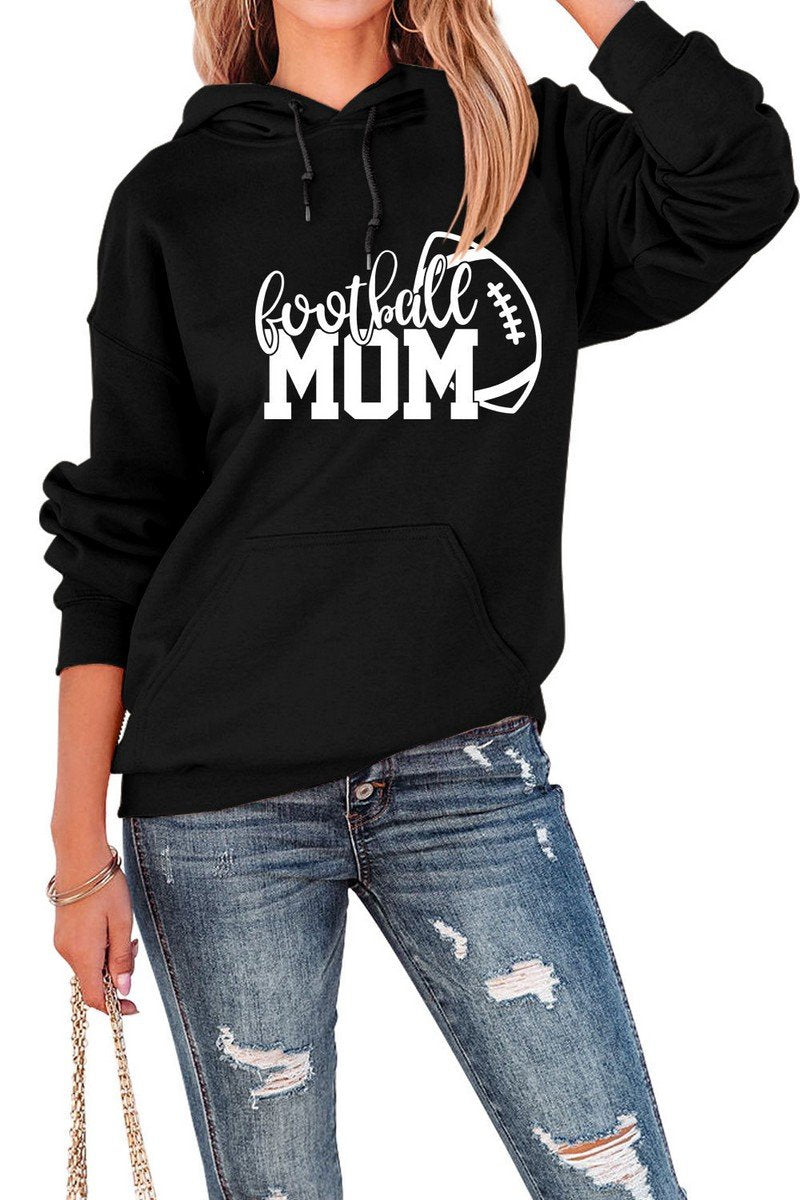 WOMEN FOOTBALL GAMEDAY PRINT HOODED SWEATSHIRT