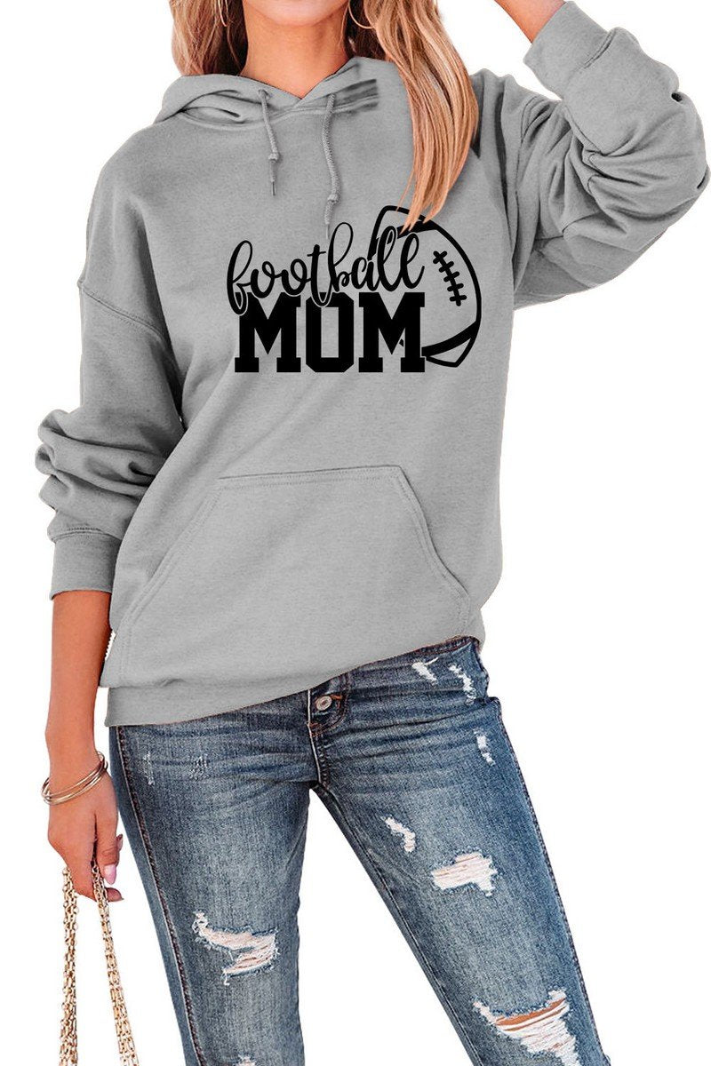 WOMEN FOOTBALL GAMEDAY PRINT HOODED SWEATSHIRT