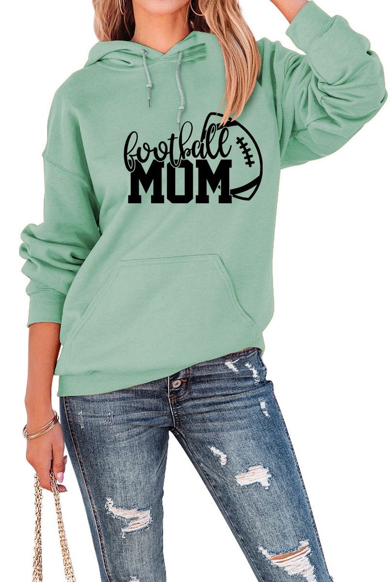 WOMEN FOOTBALL GAMEDAY PRINT HOODED SWEATSHIRT
