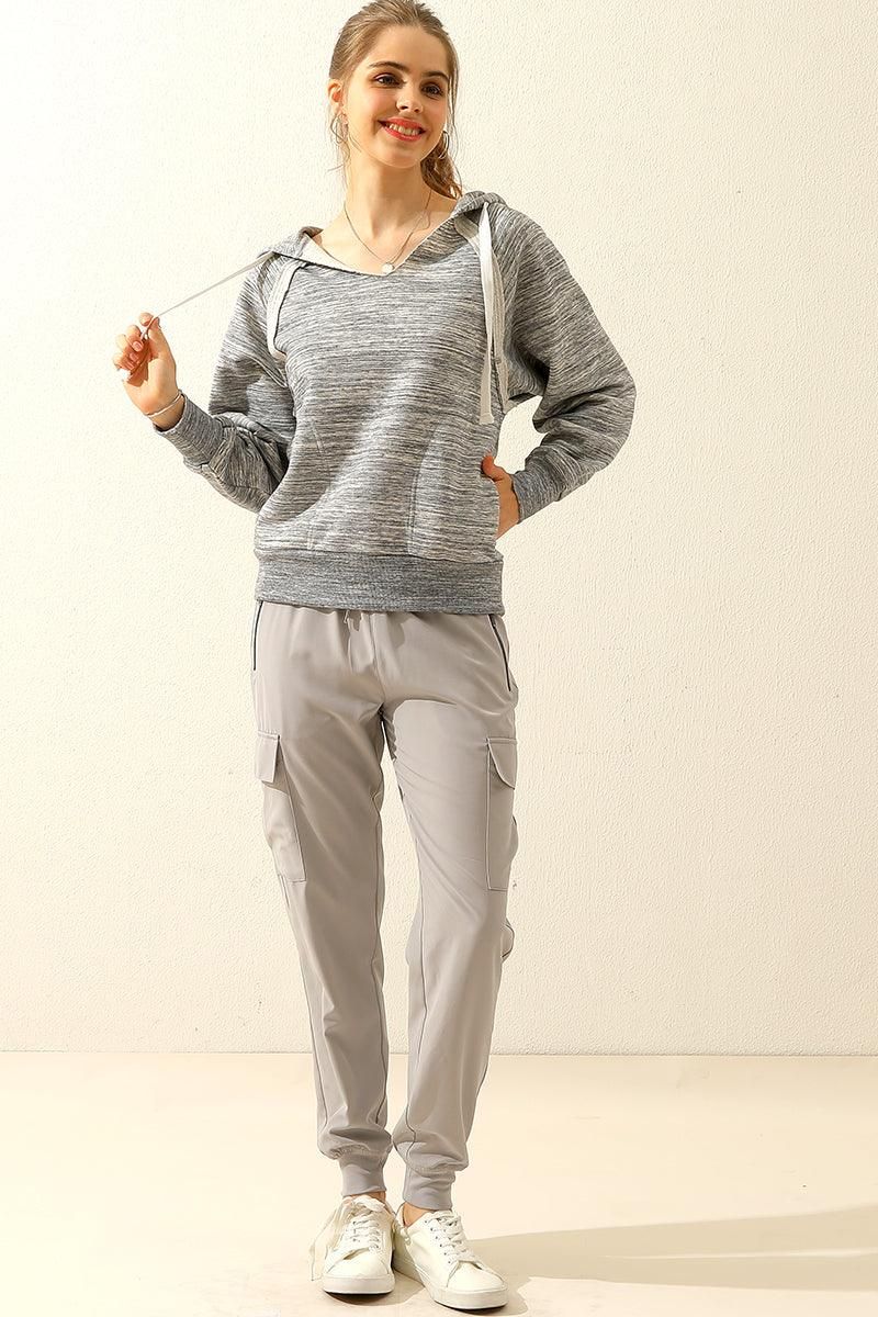 HOODIE SWEATSHIRT DRAWSTRING WITH FRONT POCKETS - Doublju