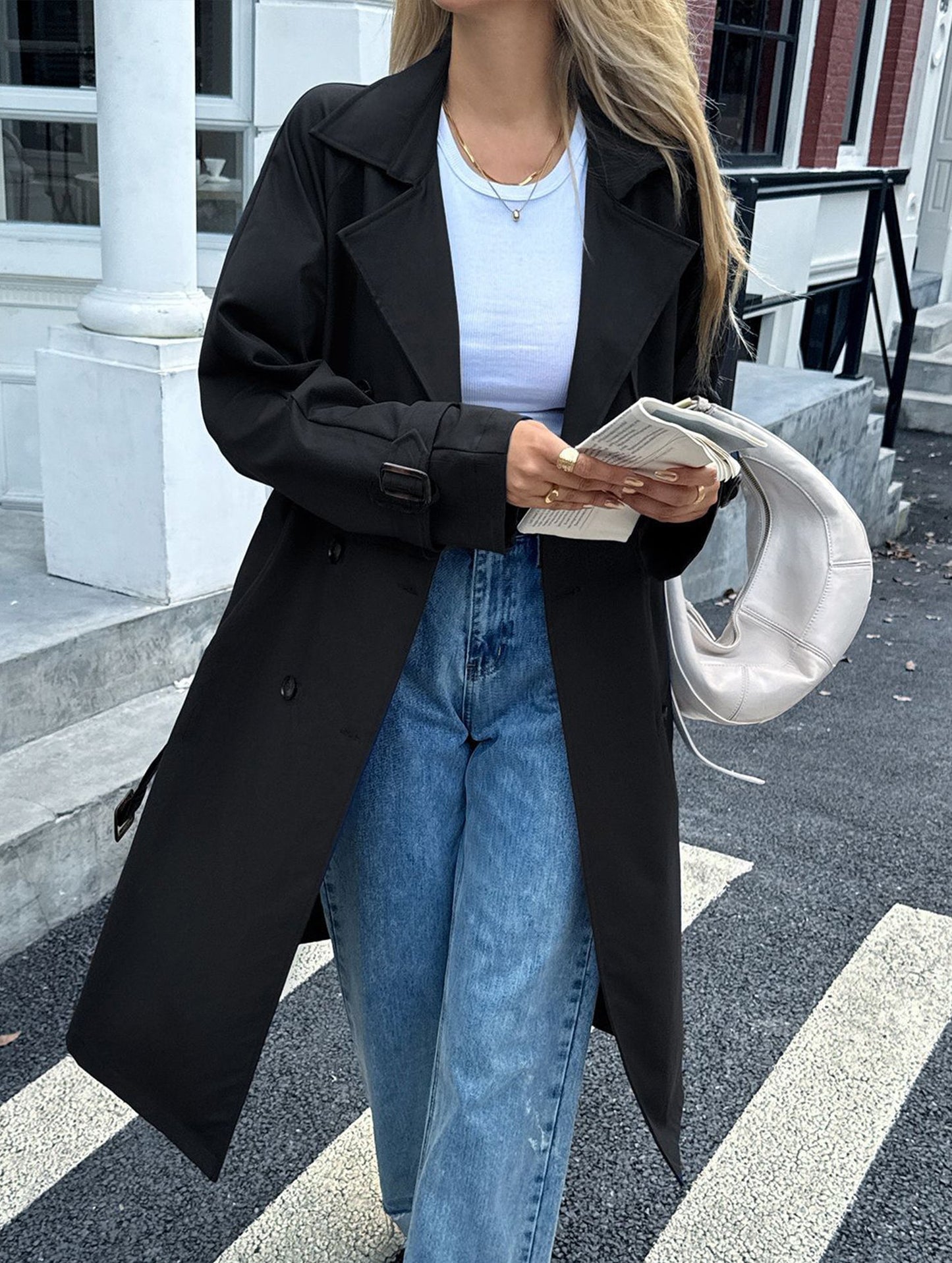 Popular solid color long-sleeved jacket