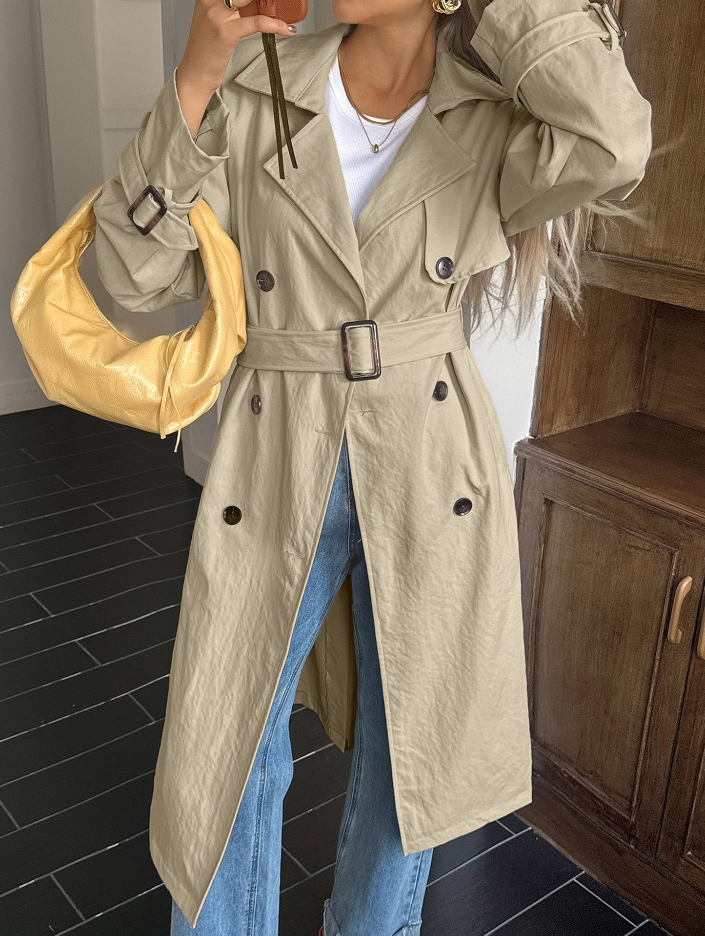 Popular solid color long-sleeved jacket