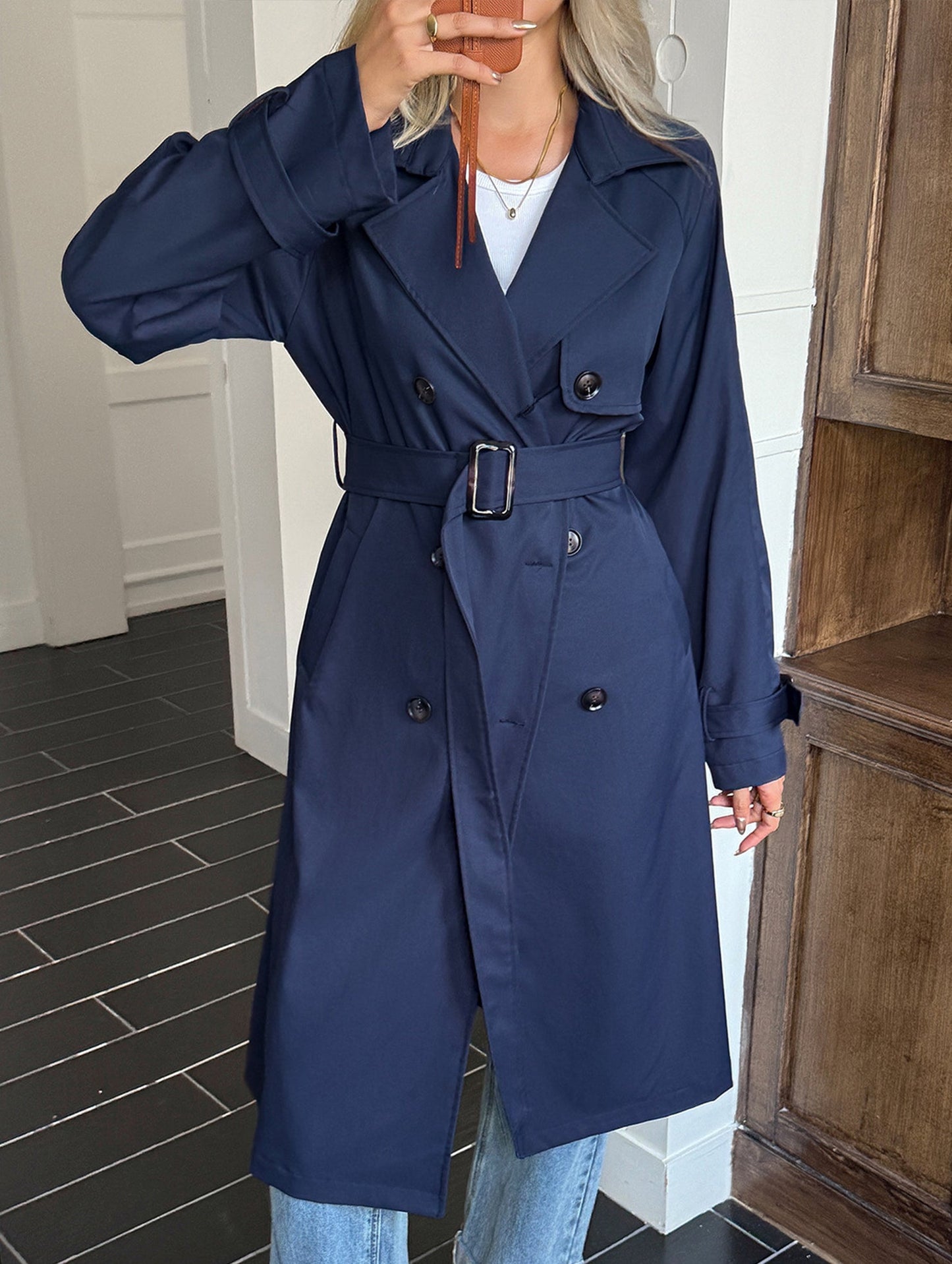 Popular solid color long-sleeved jacket