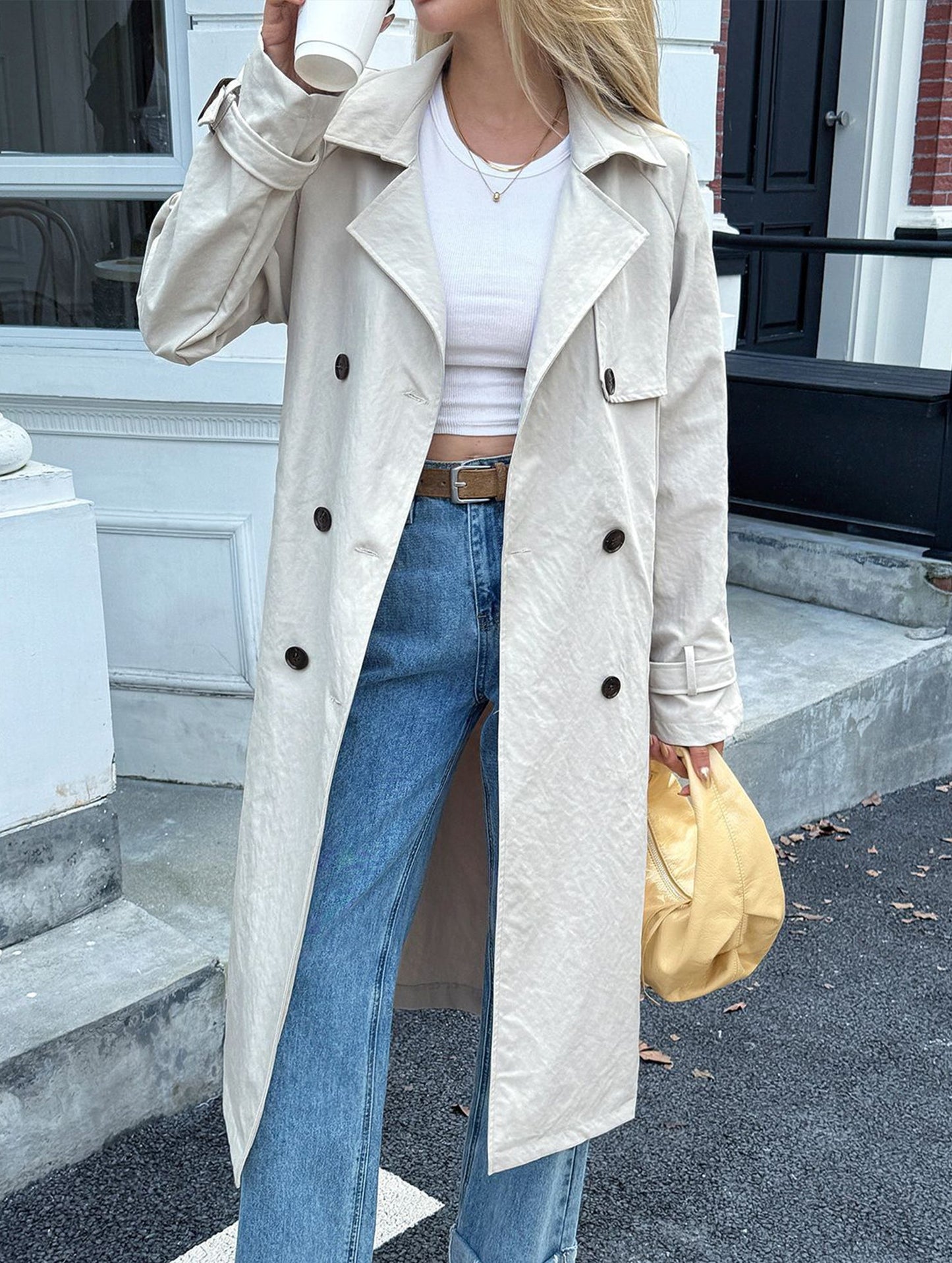 Popular solid color long-sleeved jacket