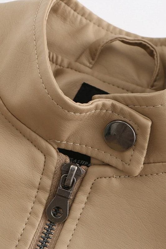 WOMEN??¢S ZIP UP BIKER JACKET - Doublju