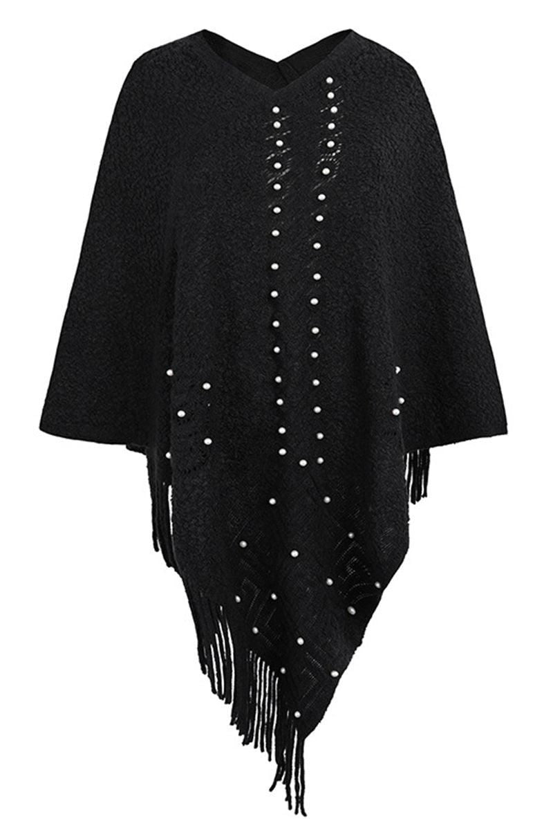 TASSEL SWEATER WOMEN SHAWL - Doublju