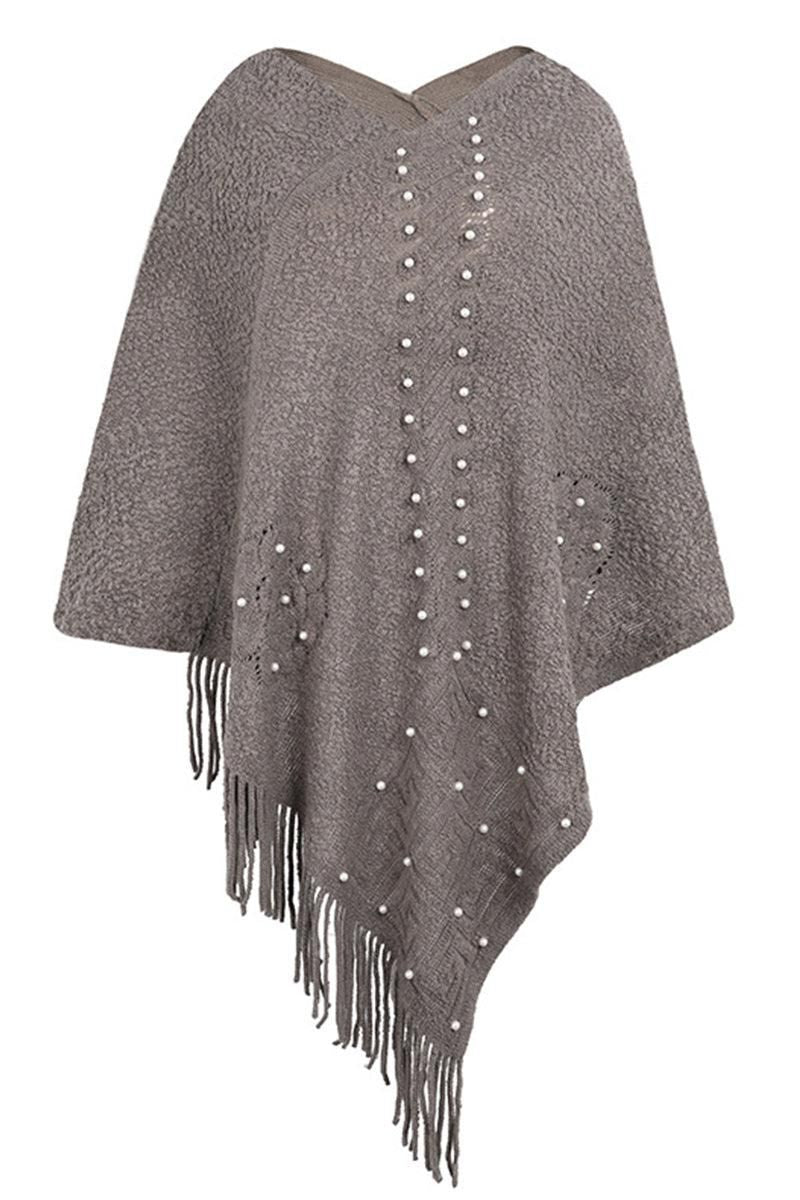 TASSEL SWEATER WOMEN SHAWL - Doublju