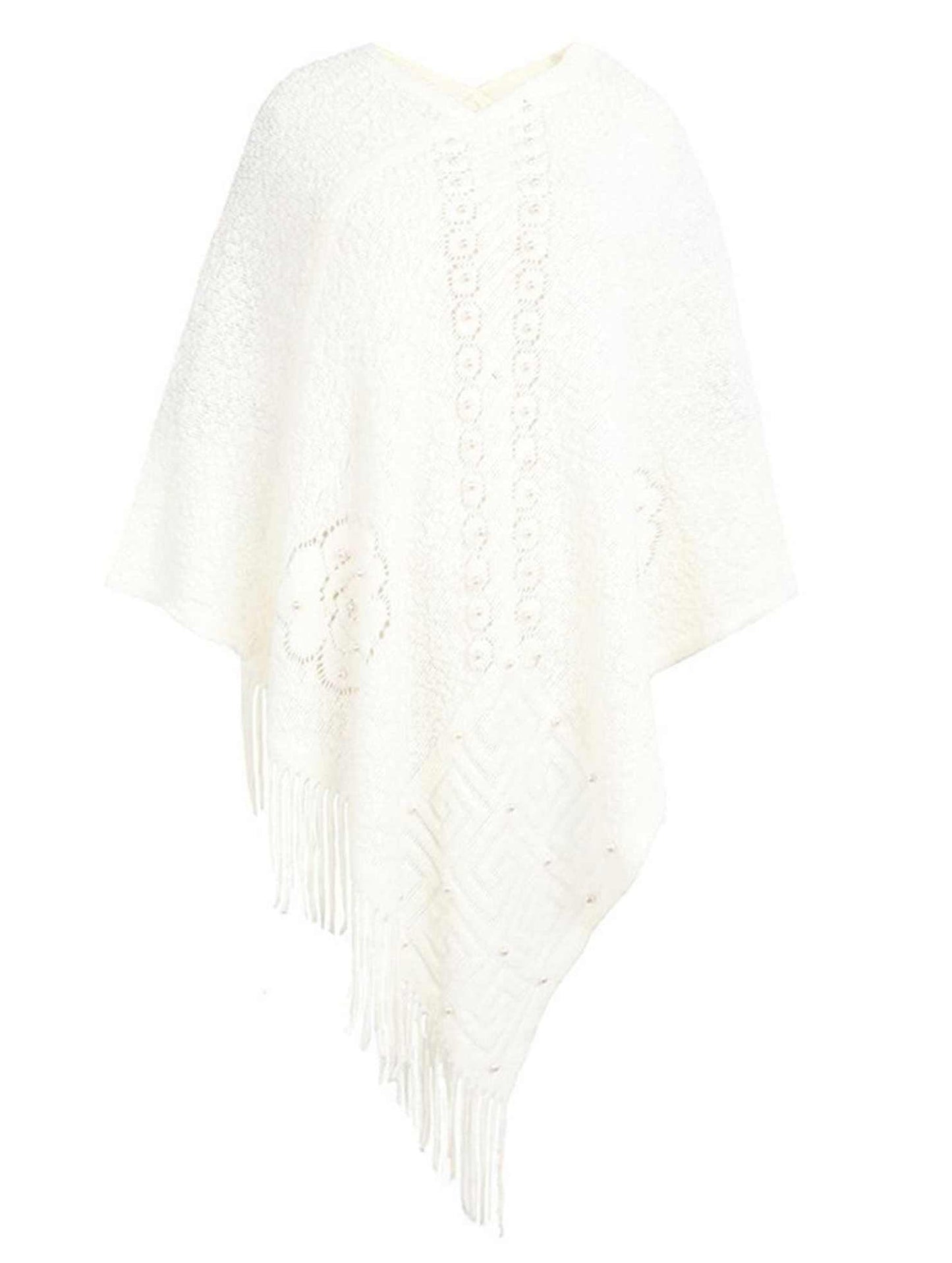 TASSEL SWEATER WOMEN SHAWL - Doublju
