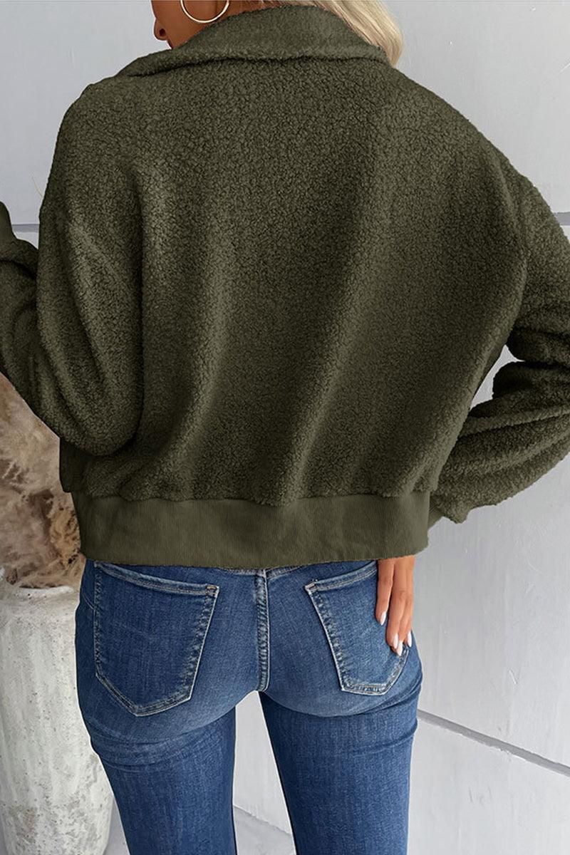 PLUSH WINTER WARM ZIP UP JACKET - Doublju