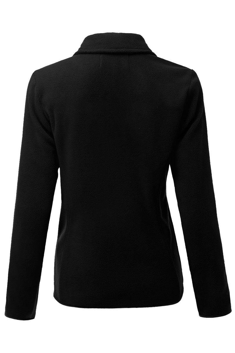 WOMEN'S FULL ZIP UP FLEECE JACKET WITH POCKETS