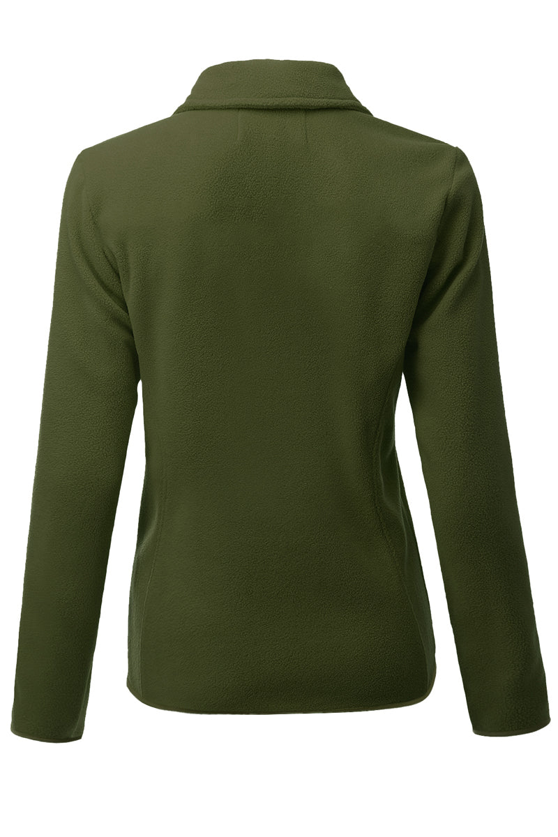 WOMEN'S FULL ZIP UP FLEECE JACKET WITH POCKETS