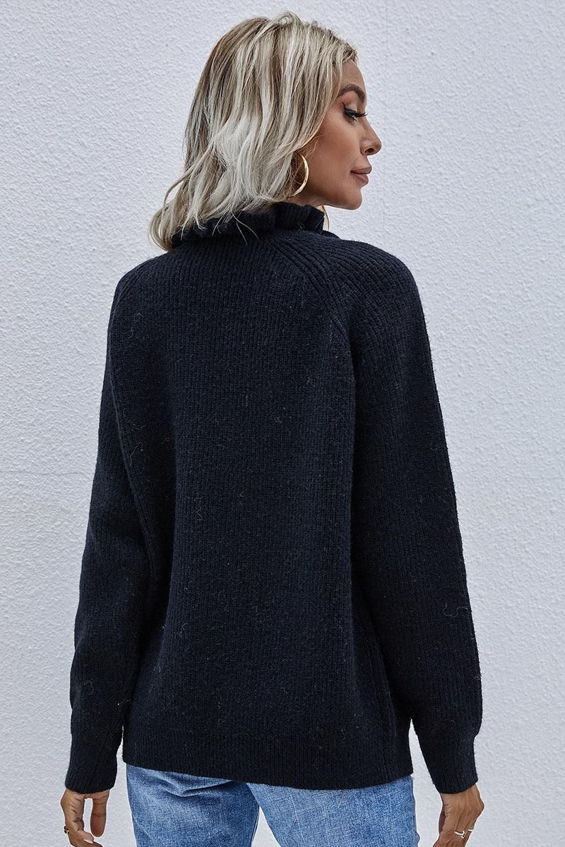 CASUAL KNIT SWEATER - Doublju