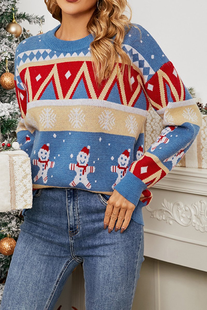 WOMEN CHRISTMAS WINTER SNOWMAN CUTE SWEATER