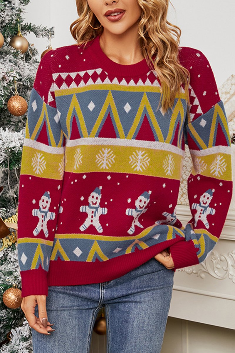 WOMEN CHRISTMAS WINTER SNOWMAN CUTE SWEATER